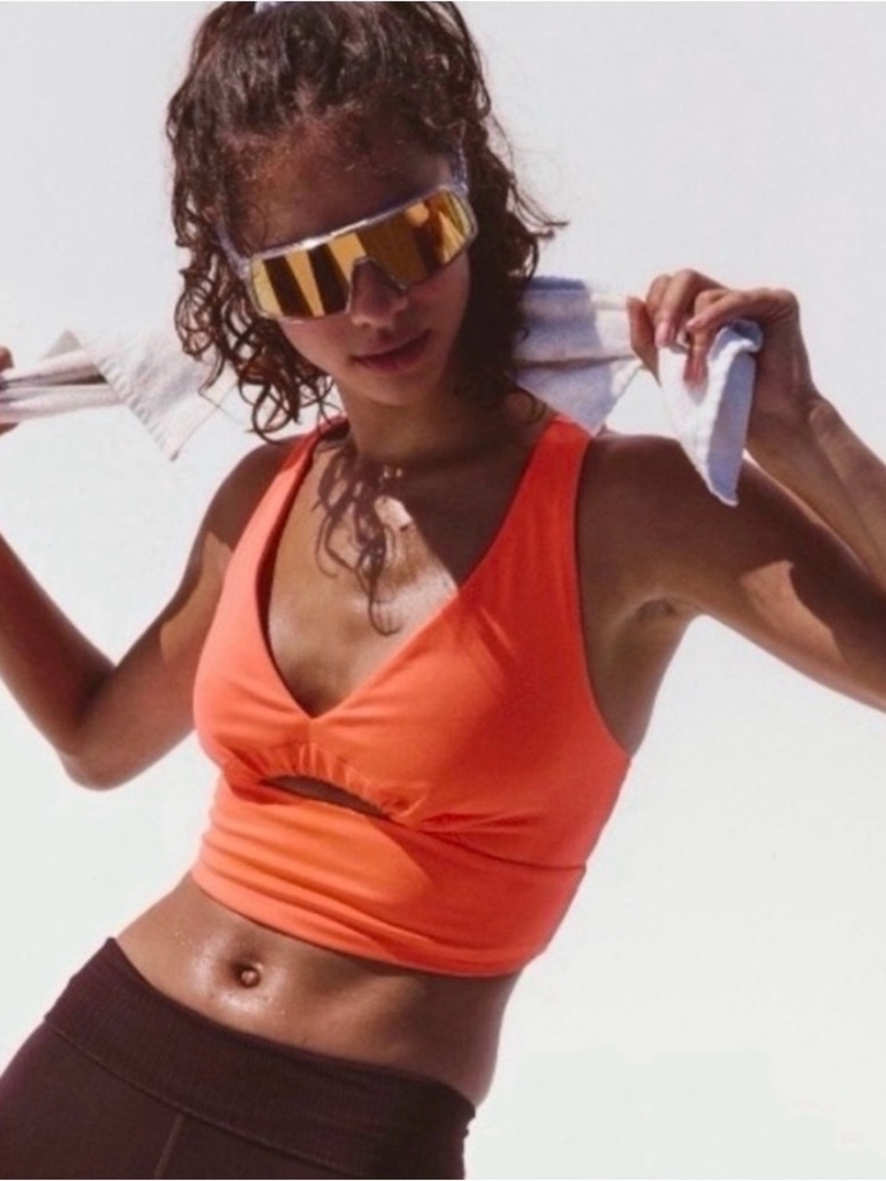 Free People Push The Pace Cami. NWOT. Neon coral